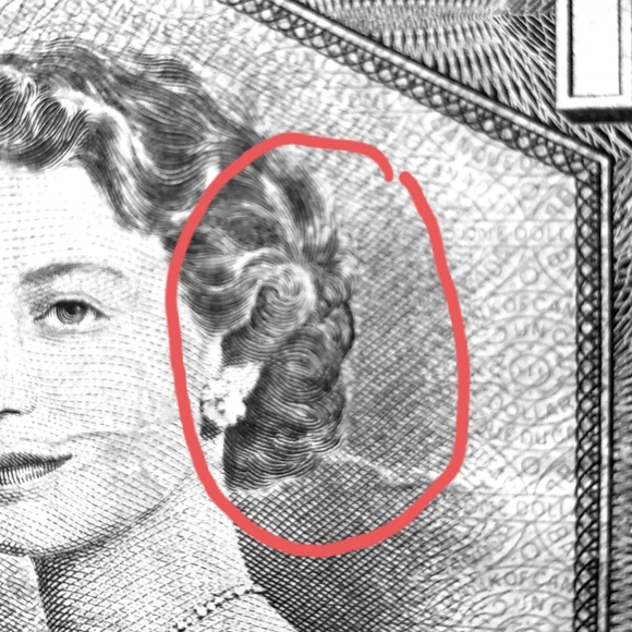 Incredibly rare 1954 Canadian 1 dollar note with Devils head. Circulated fair c. - Picture 4 of 4